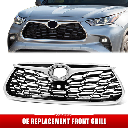 PARRILLA GRILLE - TY HILANDR 20-ON/ GRILLE ASS'Y 20-22/ PAINTED BLACK/ W/CHROME MOULDING/ W/CAMERA H./(LIMITED|PLATINUM|XLE)//PARTS.NO,TO1200457//OEM NO,531010E330