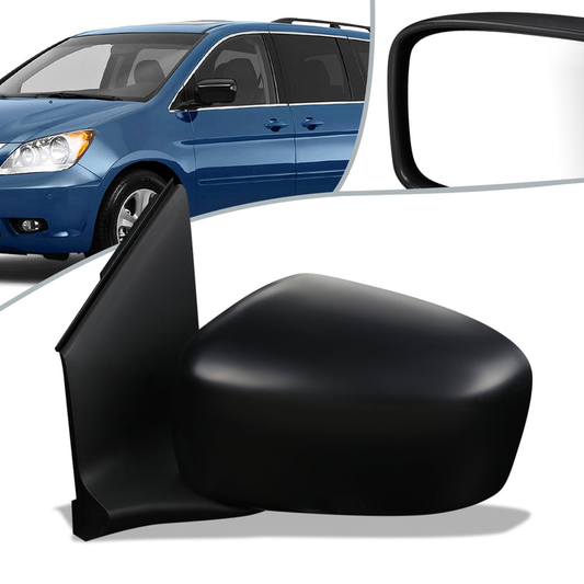 RETROVISOR MIRROR - OEM - 05-07 HONDA ODYSSEY - POWERED - HEATED - FOLDING - TEXTURED - BLACK MATERIAL - LEFT