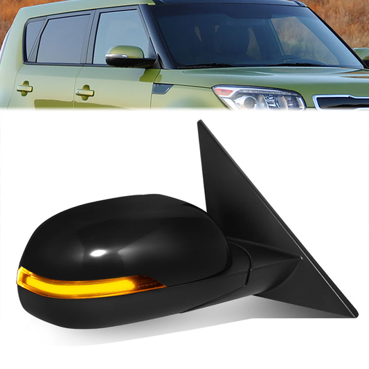RETROVISOR MIRROR - OE STYLE - KIA SOUL 14-19 - WITH POWER WITH TURN SIGNAL - PASSENGER SIDE - PAINT TO MATCH - BLACK