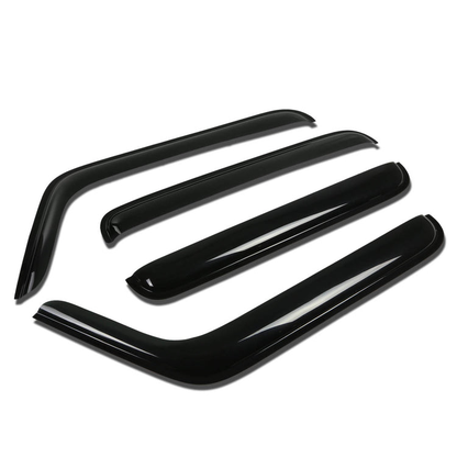 PROTECTOR DE VENTANA WINDOW VISORS - 07-14 JEEP WRANGLER 4-DR - 4PCS - DARK SMOKE