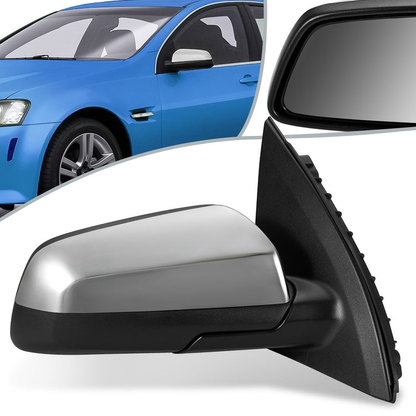 RETROVISOR MIRROR - OEM - 08-09 PONTIAC G8 - POWERED - FOLDING - CHROME COVER - RIGHT