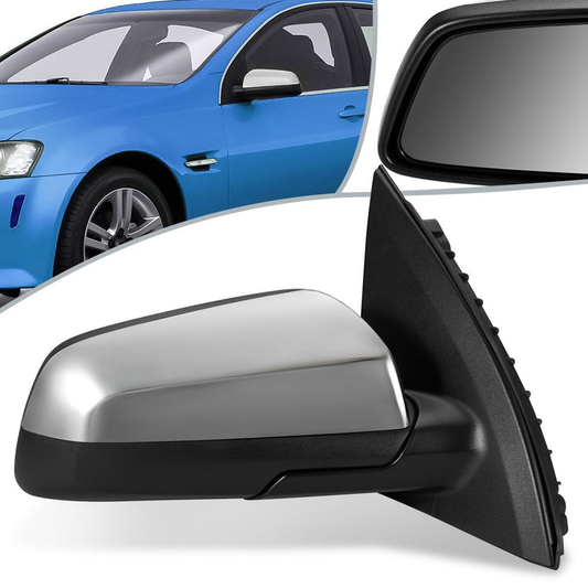 RETROVISOR MIRROR - OEM - 08-09 PONTIAC G8 - POWERED - FOLDING - CHROME COVER - RIGHT