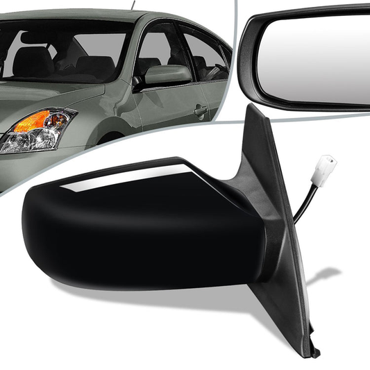RETROVISOR MIRROR - OEM - 08-13 NISSAN ALTIMA COUPE - POWERED - PAINTABLE - BLACK - RIGHT