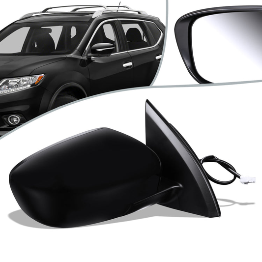 RETROVISOR MIRROR - OEM - 17-19 NISSAN ROGUE SPORT - FOLDING - BLACK MATERIAL - RIGHT