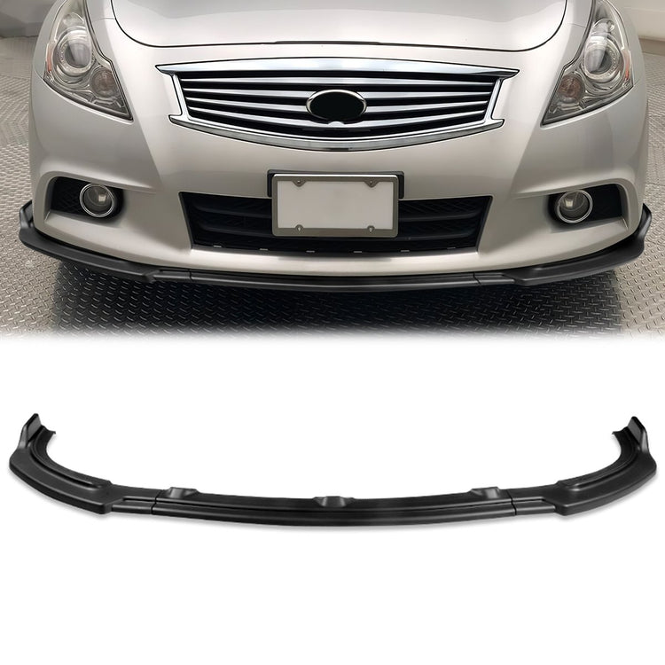 LIP FRONTAL 10-13 INFINITI G37 SEDAN - REQUIRES DRILLING BUMPER FOR INSTALLATION - 3PC - MATTE BLACK