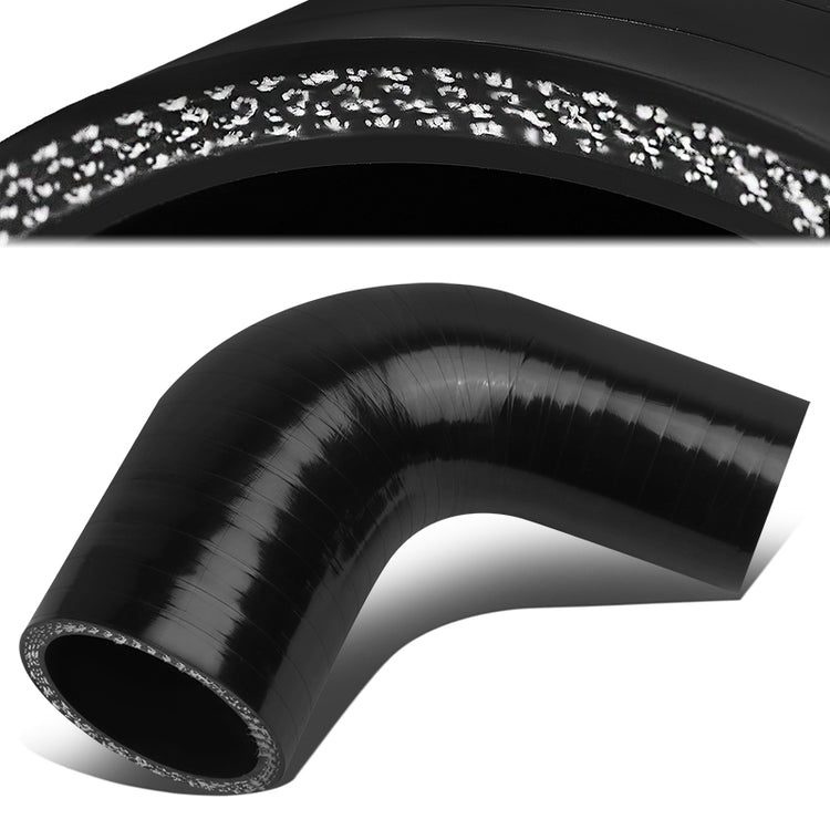 COPLE DE SILICON 3-PLY - 1.25" TO 1.75" REDUCER W/ 90 DEGREE - BLACK - RM6-4