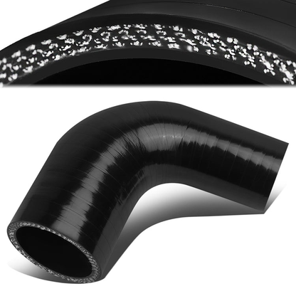 COPLE DE SILICON 3-PLY - 1.25" TO 1.75" REDUCER W/ 90 DEGREE - BLACK - RM6-4