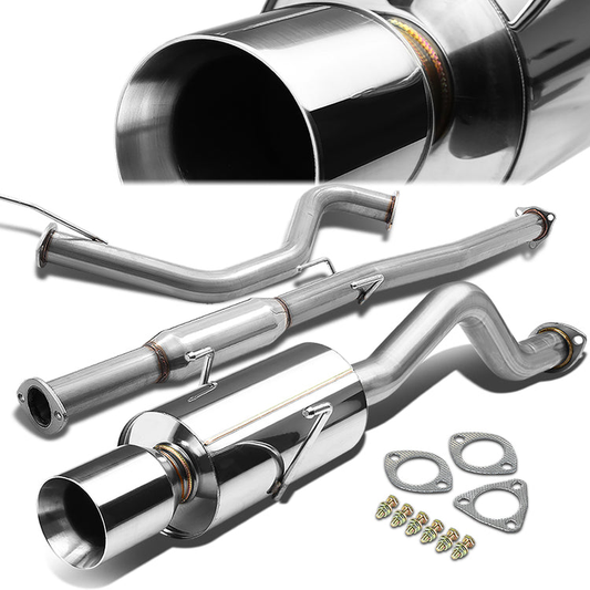 TUBERIA CATBACK CATBACK - 94-01 ACURA INTEGRA 94-01 2/3 DOOR RS/LS/GS - SINGLE ROLLED TIP - STAINLESS STEEL