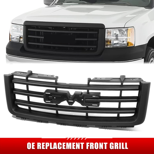 PARRILLA GRILLE - GC SERRA '07-'11/ GRILLE ASS'Y 07-13/ MAT-BLACK/ W/TEXTURED BLACK MOULDING/ (1500) (SL/SLT/WT MODEL)/(W/O DENALI)//PARTS.NO,GM1200583//OEM NO,22761793