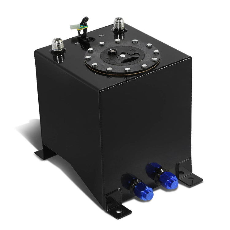 TANQUE DE GASOLINA FUEL CELL - GAS TANK WITH LEVEL SENDER - 2.5 GALLON - ALUMINUM - BLACK CAP - BLACK