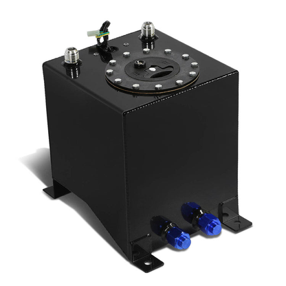 TANQUE DE GASOLINA FUEL CELL - GAS TANK WITH LEVEL SENDER - 2.5 GALLON - ALUMINUM - BLACK CAP - BLACK