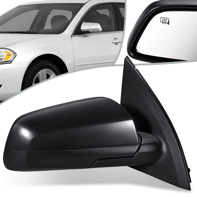 RETROVISOR MIRROR - OEM - 06-12 CHEVY IMPALA / 06-08 CHEVY MONTE CARLO - POWERED - HEATED - FOLDING - BLACK MATERIAL - RIGHT