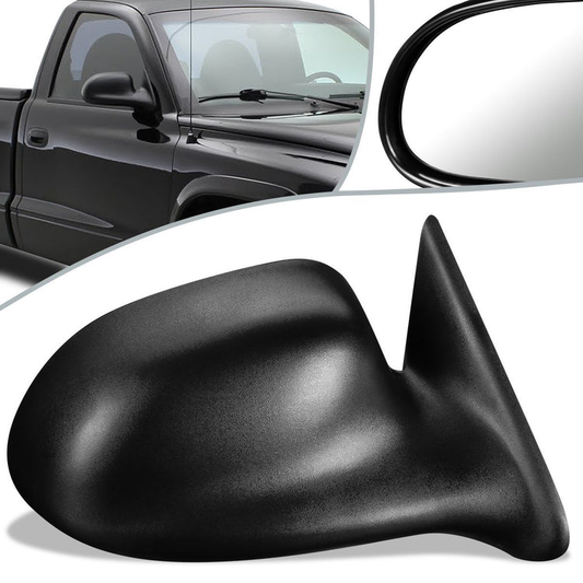 RETROVISOR MIRROR - OEM - 97-04 DODGE DAKOTA / 1998 DODGE DURANGO - MANUAL - TEXTURED - BLACK - RIGHT