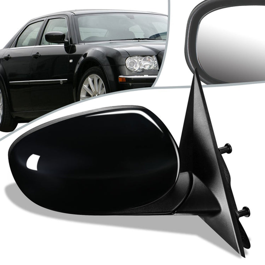 RETROVISOR MIRROR - OEM - 05-08 CHRYSLER 300 / 06-07 DODGE CHARGER / 05-08 DODGE MAGNUM - POWERED - HEATED - PAINTABLE - BLACK - RIGHT