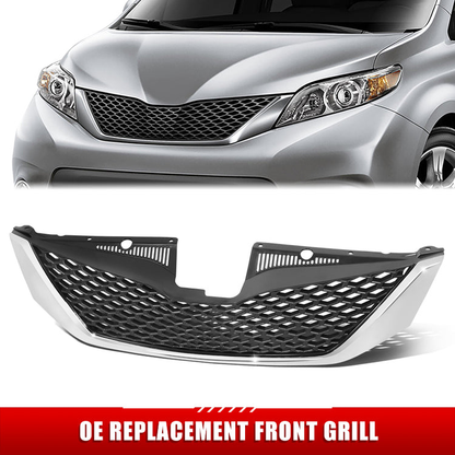 PARRILLA GRILLE - TY SIENA '11-'17/'18-'20/ GRILLE ASS'Y 11-17/ BLACK W/CHROME MOULDING/ W/O RADAR CRUISE CONTROT/ (SE)//PARTS.NO,TO1200356//OEM NO,5310108120