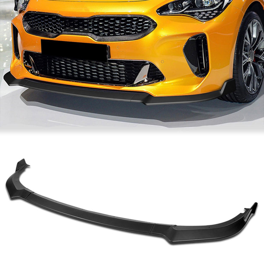 LIP FRONTAL 19-22 KIA STINGER - REQUIRES DRILLING BUMPER FOR INSTALLATION - 3PC - MATTE BLACK