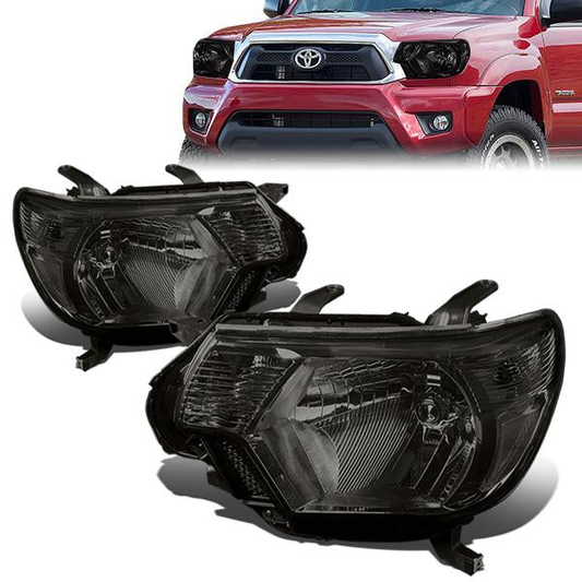 FAROS 12-15 TOYOTA TACOMA - H4 LOW BEAM / HIGH BEAM / 4157NA TURN SIGNAL - SMOKE HOUSING / CLEAR CORNER