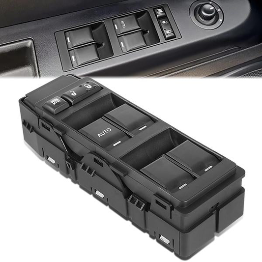 INTERRUPTOR ELEVADOR ELECTRICO 2013 CHRYSLER 200 / 09-10 CHRYSLER 300 / 07-10 CHRYSLER SEBRING, DODGE CHARGER, DODGE DAKOTA / 08-14 DODGE AVENGER / 07-08 DODGE MAGNUM / 13-17 JEEP COMPASS, JEEP PATRIOT / 07-09 MITSUBISHI RAIDER - DRIVER SIDE - BLACK