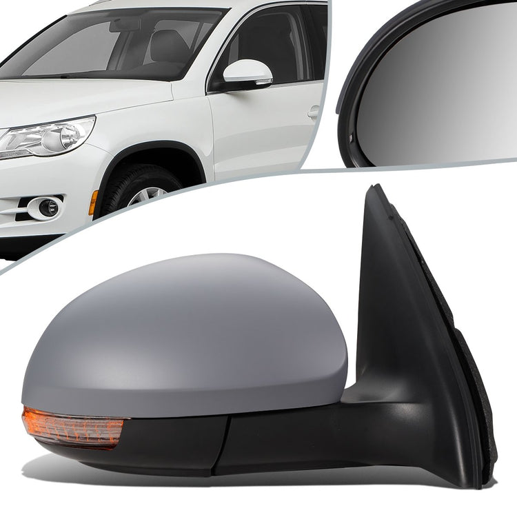 RETROVISOR MIRROR - OEM - 09-11 VOLKSWAGEN TIGUAN - POWERED - HEATED - W/ SIGNAL LIGHT - W/ MEMORY - W/ PUDDLE LIGHT - FOLDING - W/ AUTO BACK HOLD - RIGHT - GRAY