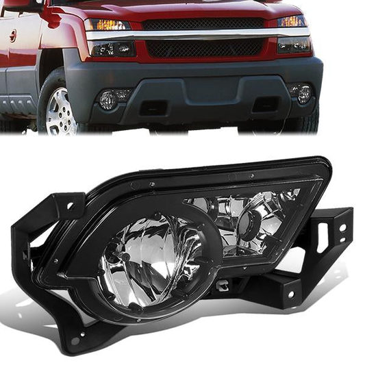 FAROS DE NIEBLA 02-06 CHEVY AVALANCHE 1500, 2500 - FITS MODELS WITH BODY CLADDING ONLY - NO SWITCH - RIGHT - CHROME / CLEAR