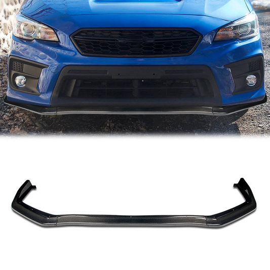LIP FRONTAL 15-21 SUBARU WRX STI SEDAN - REQUIRES DRILLING BUMPER FOR INSTALLATION - 3PC - REAL CARBON FIBER