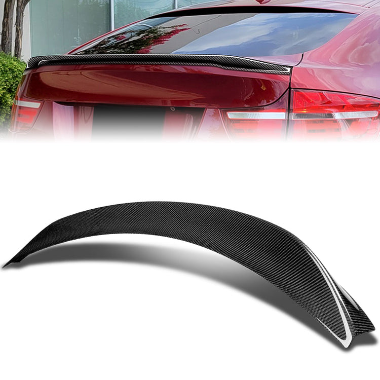 SPOILER CAR TRUNK SPOILER - 08-14 BMW X6 - CARBON FIBER BLACK