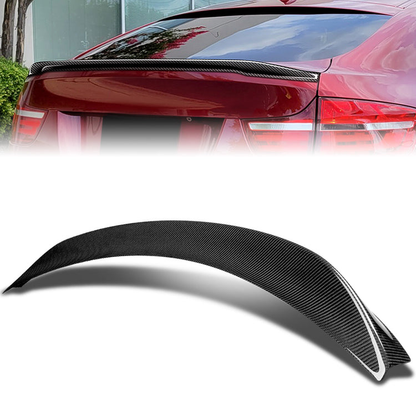 SPOILER CAR TRUNK SPOILER - 08-14 BMW X6 - CARBON FIBER BLACK