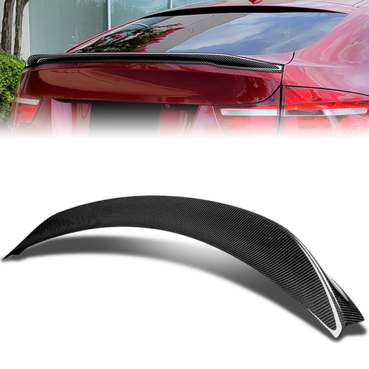 SPOILER CAR TRUNK SPOILER - 08-14 BMW X6 - CARBON FIBER BLACK
