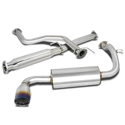 TUBERIA CATBACK CATBACK - 88-91 HONDA CIVIC - SINGLE BURNT TIP - STAINLESS STEEL