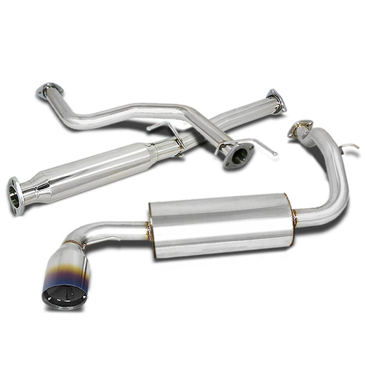 TUBERIA CATBACK CATBACK - 88-91 HONDA CIVIC - SINGLE BURNT TIP - STAINLESS STEEL
