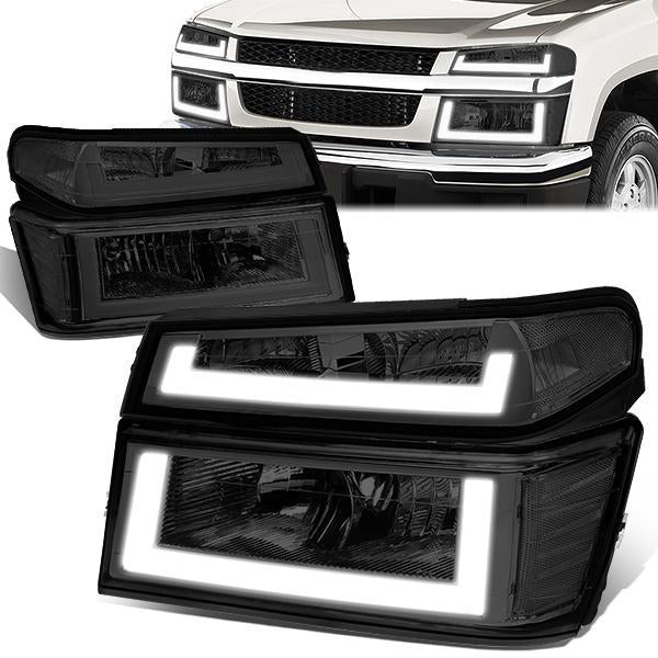 FAROS 04-12 CHEVY COLORADO - LED RUNNING LIGHTS REQUIRE TAPPING INTO EXISTING WIRING - LED DRL - SMOKE HOUSING / CLEAR CORNER - 9006 LOW BEAM / 9005 HIGH