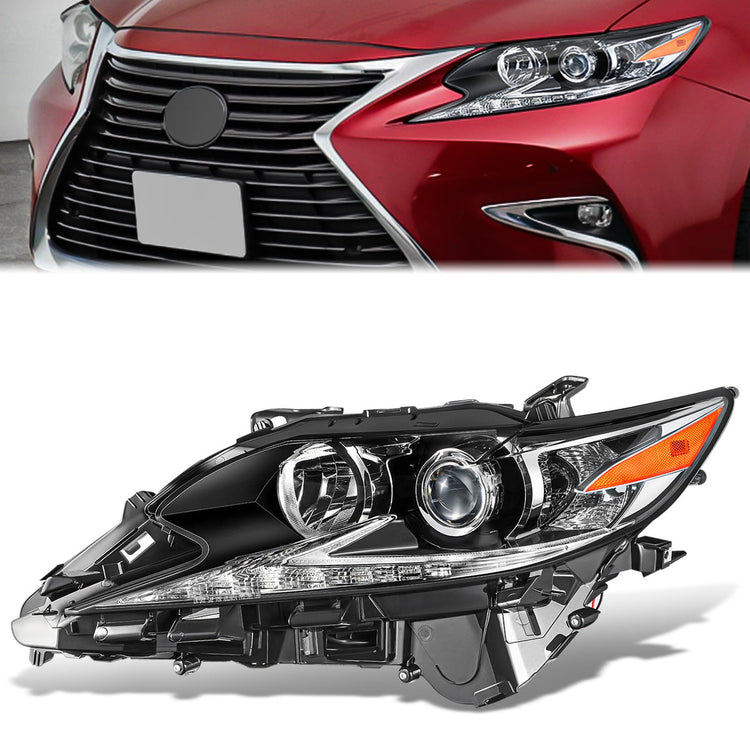 FAROS OE STYLE - 16-18 LEXUS ES300H / 16-18 LEXUS ES350 - FITS MODELS WITH FACTORY HALOGEN HIGH BEAM HEADLIGHTS ONLY - 168 SIDE MARKER, 7444NA TURN SIGNAL, H9 HIGH BEAM - LEFT
