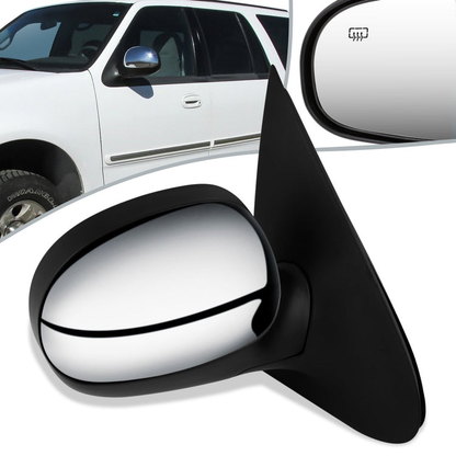 RETROVISOR MIRROR - OEM - 97-02 FORD EXPEDITION - POWERED - HEATED - CHROME - RIGHT