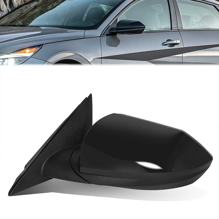 RETROVISOR MIRROR - OE STYLE - HYUNDAI ELANTRA 21-23 - WITH POWER KOREA BUILT - DRIVER SIDE - PAINT TO MATCH - BLACK