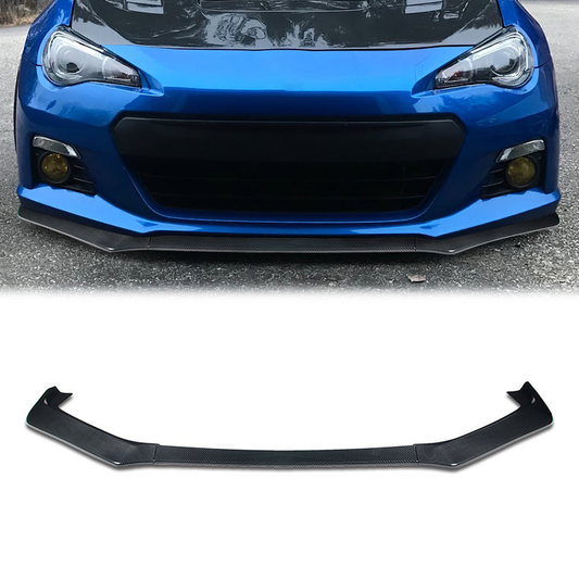 LIP FRONTAL 13-16 SUBARU BRZ - REQUIRES DRILLING BUMPER FOR INSTALLATION - 3PC - CARBON FIBER LOOK