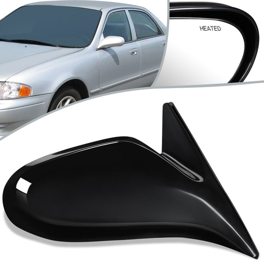 RETROVISOR MIRROR - OEM - 00-02 MAZDA 626 - POWERED - HEATED - PAINTABLE - BLACK - RIGHT