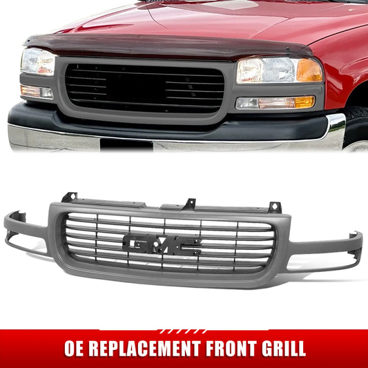 PARRILLA GRILLE - GC SERRA '99-'02/ GRILLE ASS'Y/ MAT-BK W/TEXTURED GRAY FRAME/ HORIZONTAL BAR)(EXCEPT C3)/ (1500/2500) (SAME=YUKON 00-06)//PARTS.NO,GM1200429//OEM NO,19130786