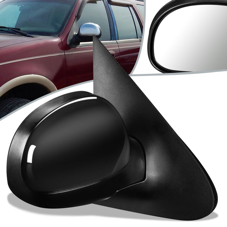 RETROVISOR MIRROR - OEM - 1997 FORD EXPEDITION - POWERED - PAINTABLE - BLACK - RIGHT