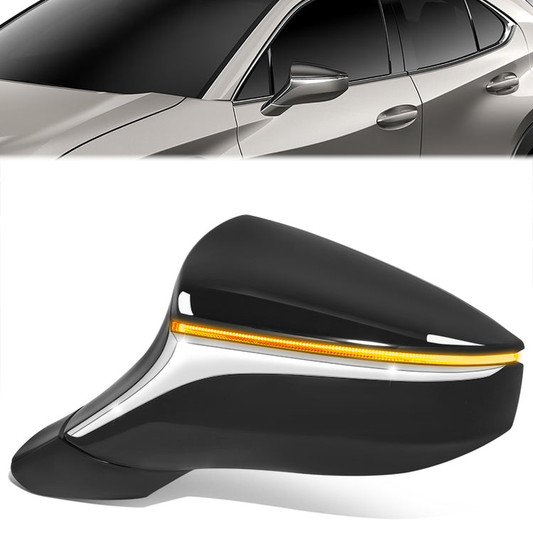 RETROVISOR MIRROR - OE STYLE - LEXUS UX200 19-24 - LEXUS UX250H 19-24 - WITH POWER WITH HEATED WITH SIGNAL - DRIVER SIDE - PAINT TO MATCH - BLACK
