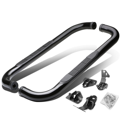 ESTRIBOS 3" - ROUND - 90 DEG - 09-14 FORD F-150 - REGULAR CAB - BLACK