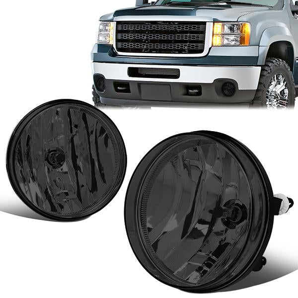 FAROS DE NIEBLA 07-13 GMC SIERRA 1500 / 07-14 SIERRA 2500HD, 3500HD - DOES NOT FIT CLASSIC MODELS - NO SWITCH - SMOKE