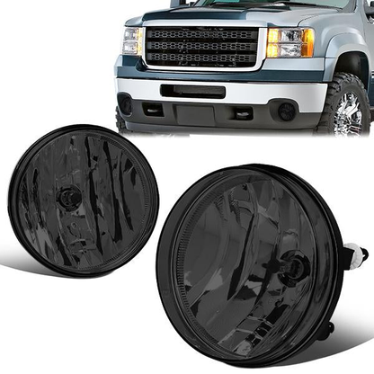 FAROS DE NIEBLA 07-13 GMC SIERRA 1500 / 07-14 SIERRA 2500HD, 3500HD - DOES NOT FIT CLASSIC MODELS - NO SWITCH - SMOKE