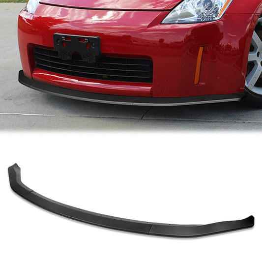 LIP FRONTAL 03-05 NISSAN 350Z Z33 - REQUIRES DRILLING BUMPER FOR INSTALLATION - 3PC - MATTE BLACK