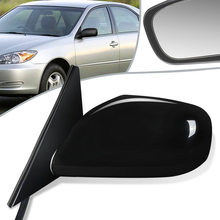 RETROVISOR MIRROR - OEM - 02-06 TOYOTA CAMRY - POWERED - HEATED - PAINTABLE - BLACK - LEFT