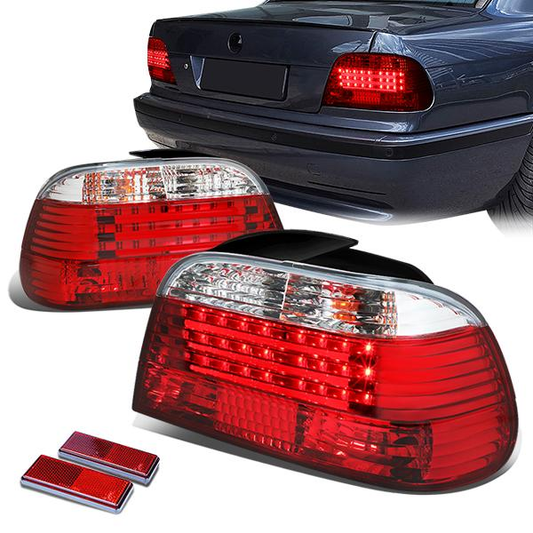 FAROS TRASEROS 95-01 BMW 750IL , 740IL , 740I - 3D - LED - RED / CLEAR