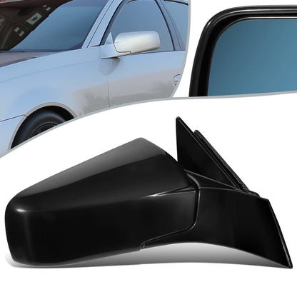 RETROVISOR MIRROR - OEM - 03-07 CADILLAC CTS, CTS-V - POWERED - HEATED - W/ MEMORY - W/ BLUE GLASS - FOLDING - BLACK - RIGHT