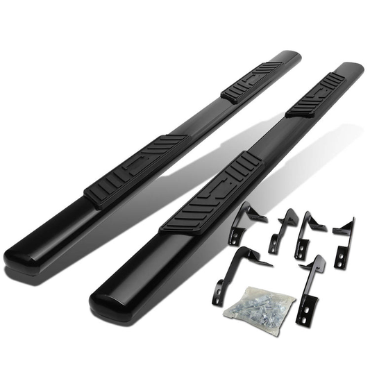 ESTRIBOS 5" - OVAL - STRAIGHT - 11-16 RAM 1500, 2500, 3500 / 2010 DODGE RAM 2500, 3500 / 09-10 DODGE RAM 1500 - QUAD CAB - BLACK