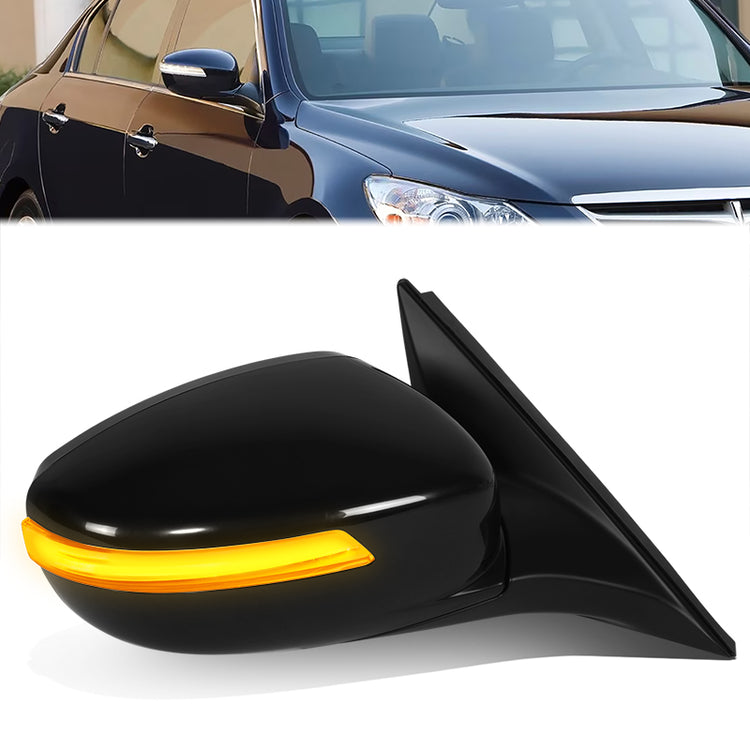 RETROVISOR MIRROR - OE STYLE - HYUNDAI GENESIS 2009-2014 - WITH POWER WITH HEATED GLASS WITH TURN SIGNAL - PASSENGER RIGHT SIDE - BLACK
