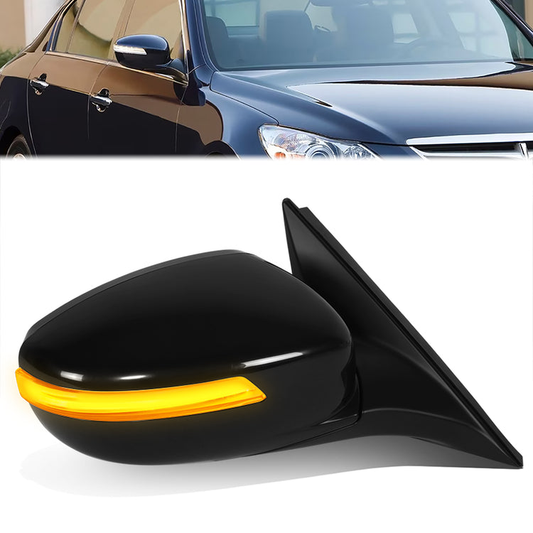 RETROVISOR MIRROR - OE STYLE - HYUNDAI GENESIS 2009-2014 - WITH POWER WITH HEATED GLASS WITH TURN SIGNAL - PASSENGER RIGHT SIDE - BLACK
