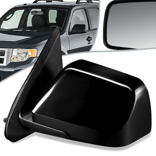 RETROVISOR MIRROR - OEM - 08-12 FORD ESCAPE / 08-11 MERCURY MARINER - POWERED - PAINTABLE - BLACK - LEFT